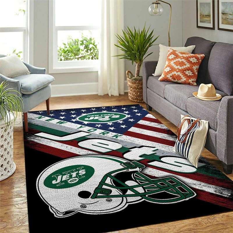 New York Jets Rug NFL Area Rug Bedroom Area Rug Indoor Rug Rectangle Carpet