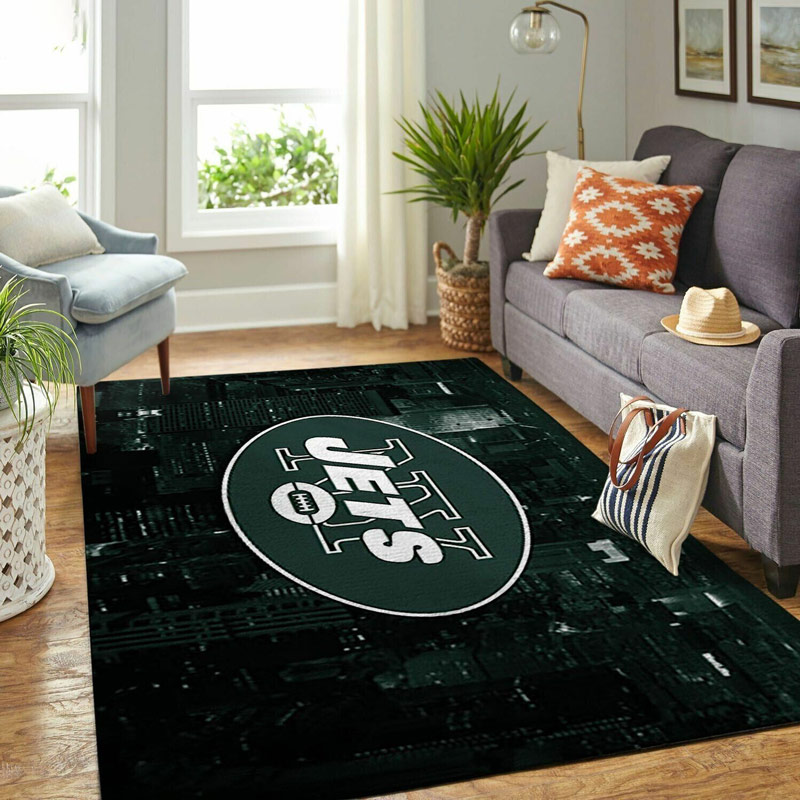 New York Jets Area Rug NFL Area Rug Dining Room Rug Indoor Rugs Rectangle Carpet