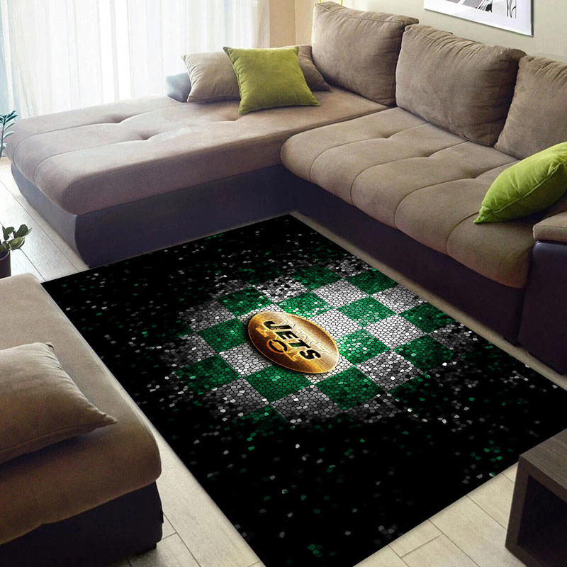New York Jets Rug NFL Area Rug Living Room Area Rug Indoor Rugs Rectangle Carpet
