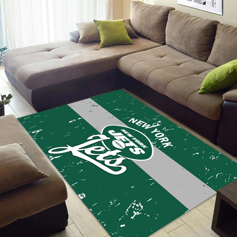 New York Jets Area Rug NFL Area Rug Bedroom Rug Indoor Indoor Rug Rectangle Carpet