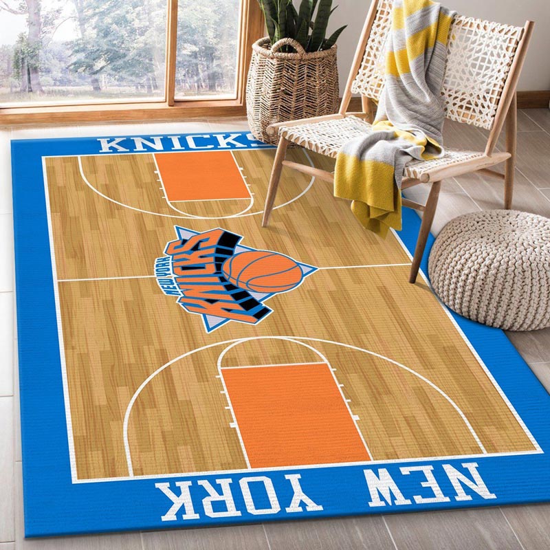 New York Knicks Area Rug NBA Area Rug Living Room Area Rug Indoor Indoor Rug Rectangle Carpet