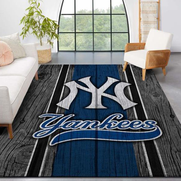 New York Yankees Area Rug MLB Area Rug Living Room Rug Indoor Indoor Rugs Rectangle Carpet