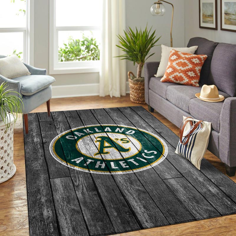 Oakland Athletics Area Rug MLB Area Rug Bedroom Area Rug Indoor Rug Rectangle Carpet