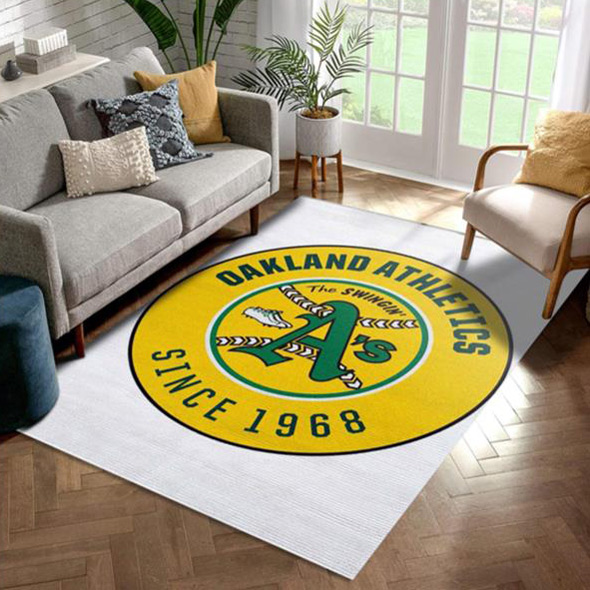 Oakland Athletics Rug MLB Area Rug Bedroom Area Rug Indoor Rug Rectangle Carpet