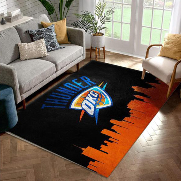 Oklahoma City Thunder Rug NBA Area Rug Living Room Rug Indoor Rugs Rectangle Carpet