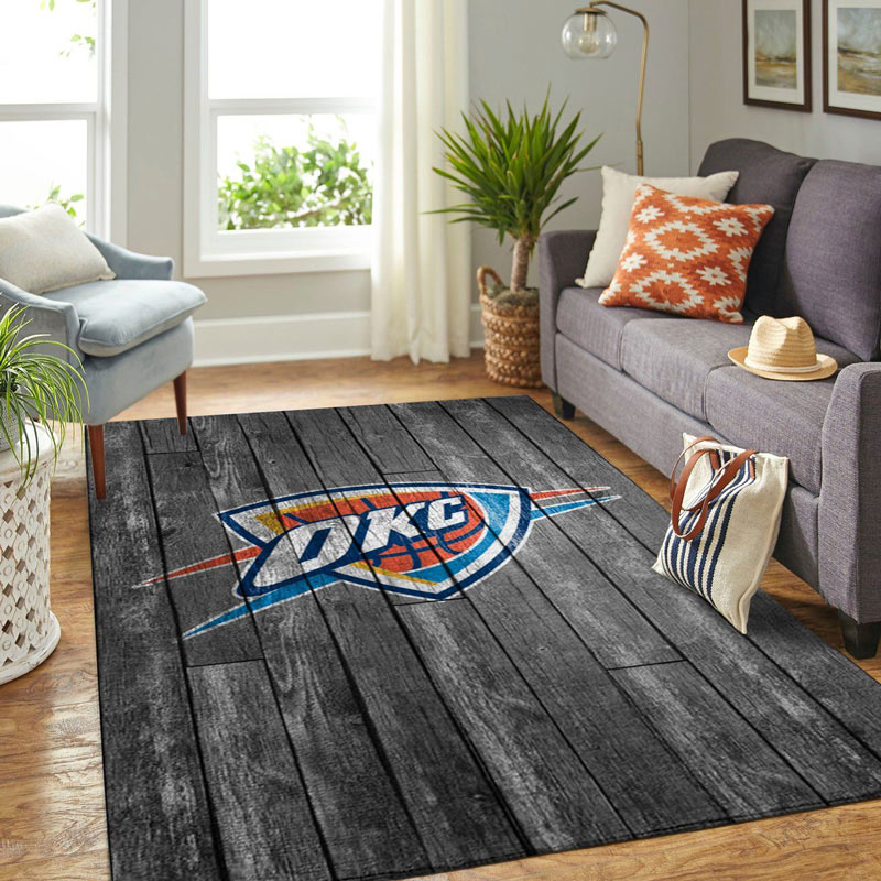 Oklahoma City Thunder Area Rug NBA Area Rug Bathroom Rugs Indoor Rug Rectangle Carpet