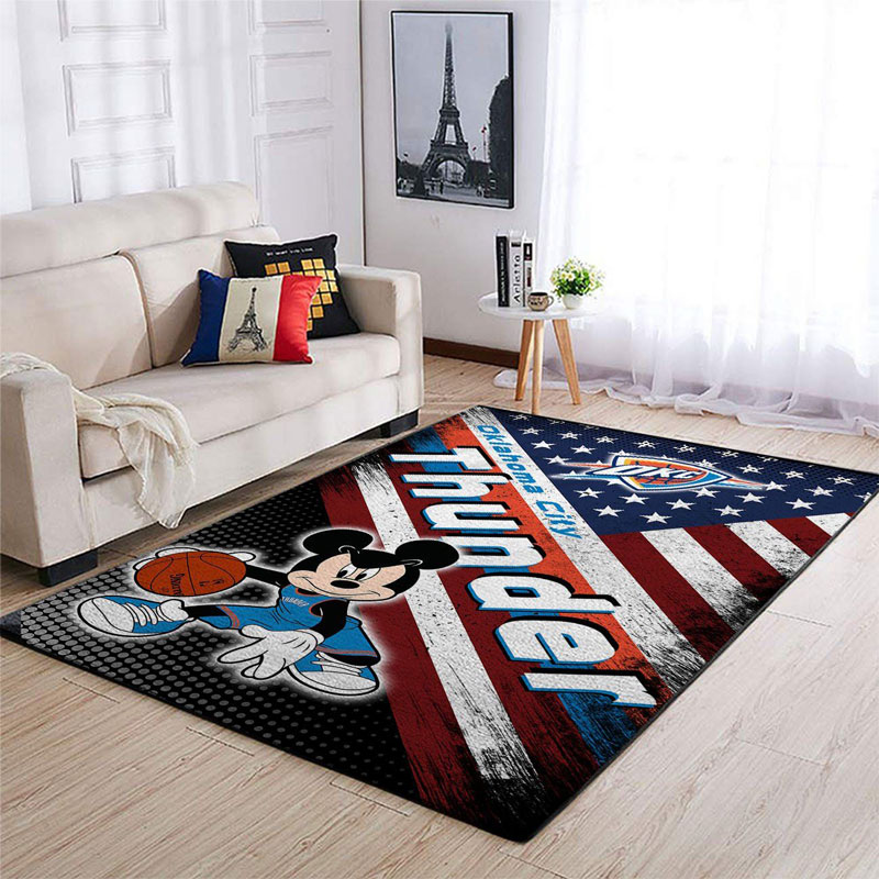 Oklahoma City Thunder Rug NBA Area Rug Bathroom Rug Indoor Rugs Rectangle Carpet