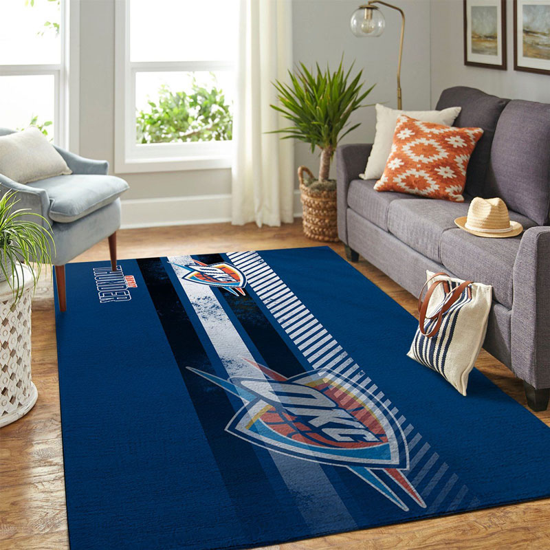 Oklahoma City Thunder Area Rug NBA Area Rug Dining Room Rug Indoor Rug Rectangle Carpet