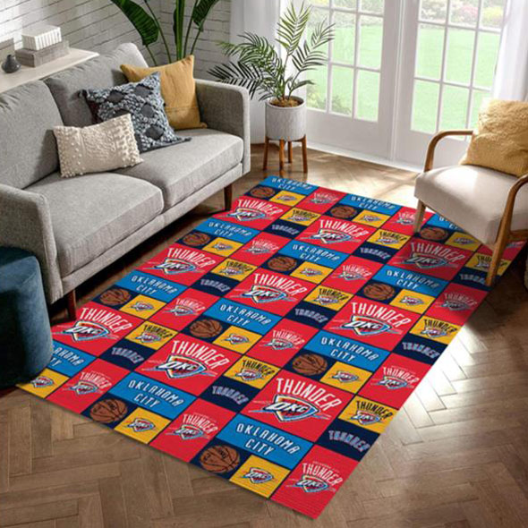 Oklahoma City Thunder Rug NBA Area Rug Living Room Rug Indoor Rug Rectangle Carpet