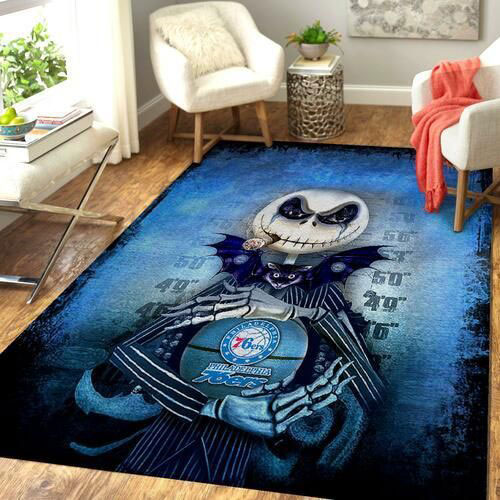 Philadelphia 76ers Area Rug NBA Area Rug Kitchen Rug Indoor Rug Rectangle Carpet