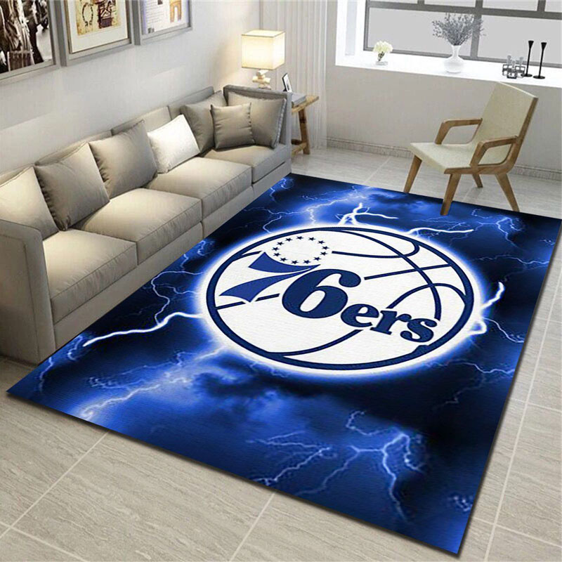 Philadelphia 76ers Area Rug NBA Area Rug Bathroom Rugs Indoor Rug Rectangle Carpet