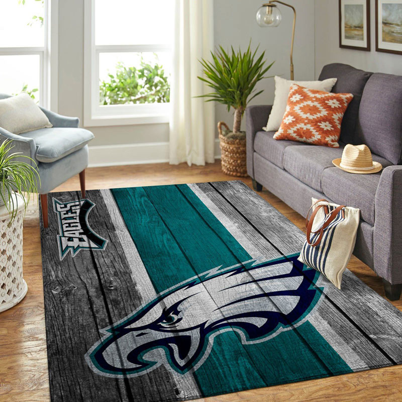 Philadelphia Eagles Rug NFL Area Rug Living Room Rug Indoor Rugs Rectangle Carpet