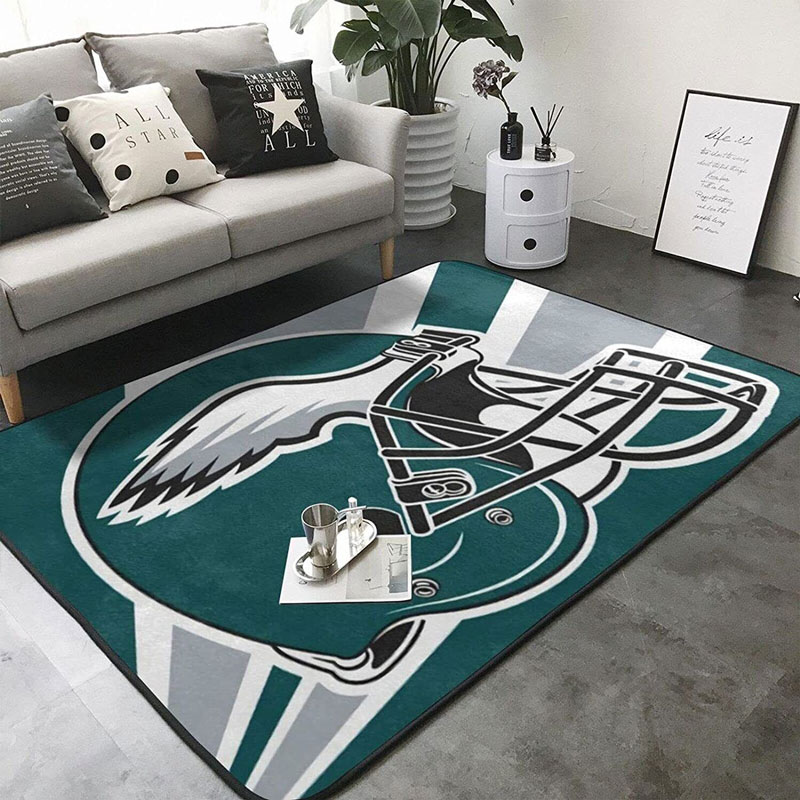 Philadelphia Eagles Rug NFL Area Rug Living Room Area Rug Indoor Rug Rectangle Carpet