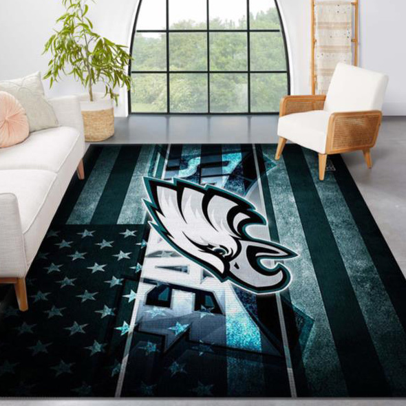 Philadelphia Eagles Area Rug NFL Area Rug Bathroom Rug Indoor Rug Rectangle Carpet