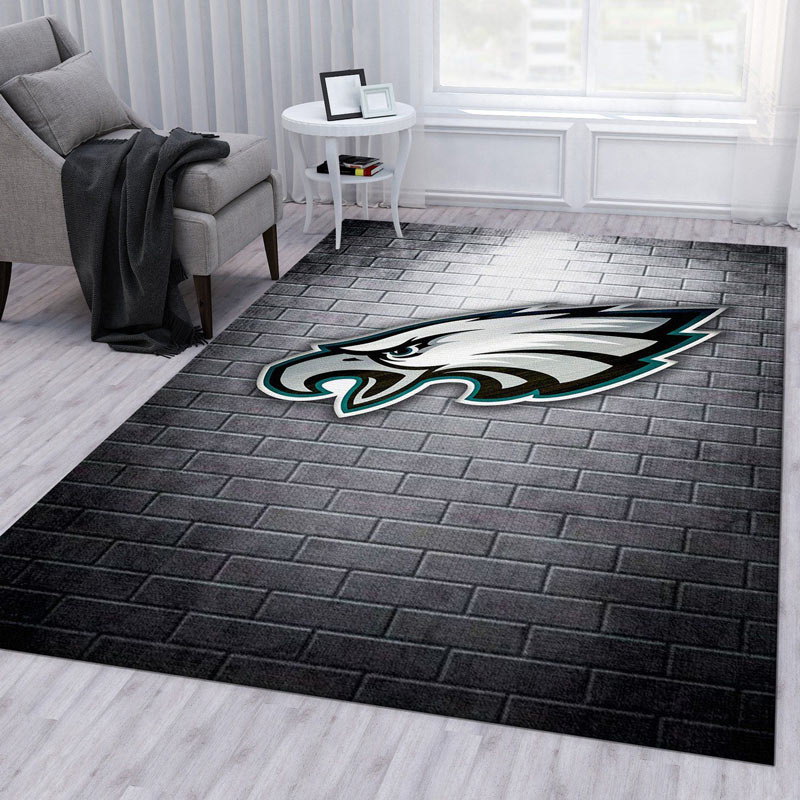 Philadelphia Eagles Area Rug NFL Area Rug Bedroom Rug Indoor Rugs Rectangle Carpet