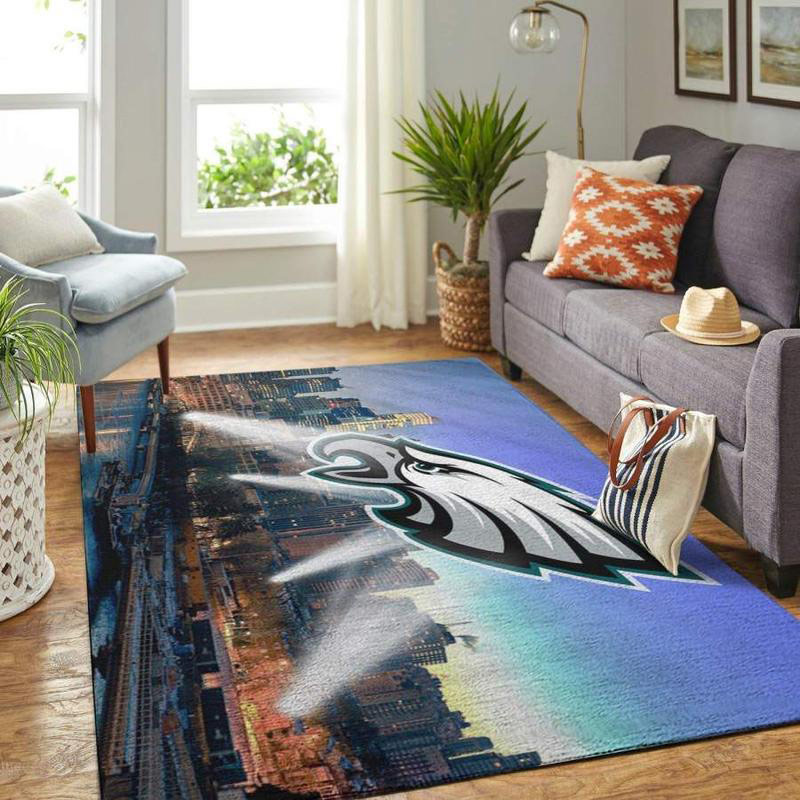 Philadelphia Eagles Area Rug NFL Area Rug Bathroom Rug Indoor Indoor Rugs Rectangle Carpet