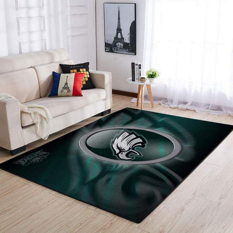 Philadelphia Eagles Area Rug NFL Area Rug Bathroom Rug Indoor Rug Rectangle Carpet