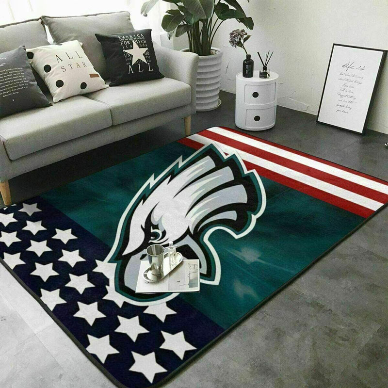 Philadelphia Eagles Area Rug NFL Area Rug Bathroom Rug Indoor Rugs Rectangle Carpet