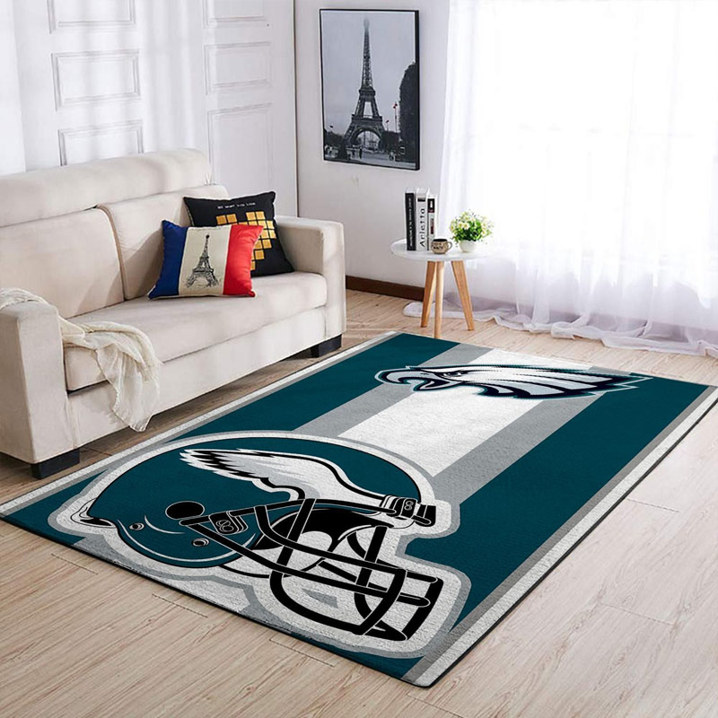 Philadelphia Eagles Area Rug NFL Area Rug Bedroom Area Rug Indoor Indoor Rug Rectangle Carpet