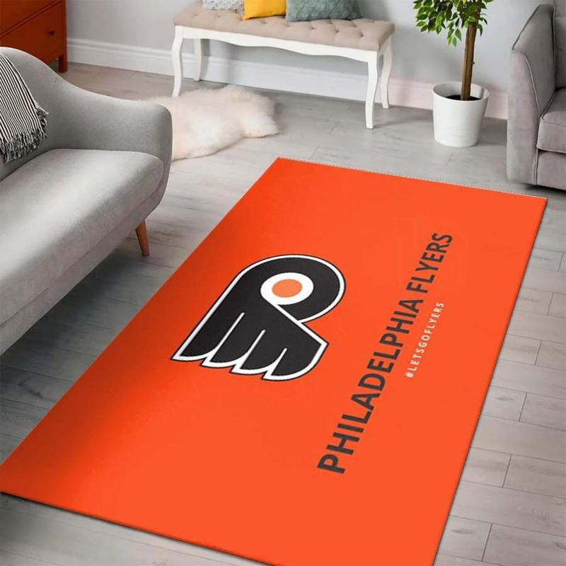 Philadelphia Flyers Area Rug NHL Area Rug Dining Room Rugs Indoor Indoor Rug Rectangle Carpet