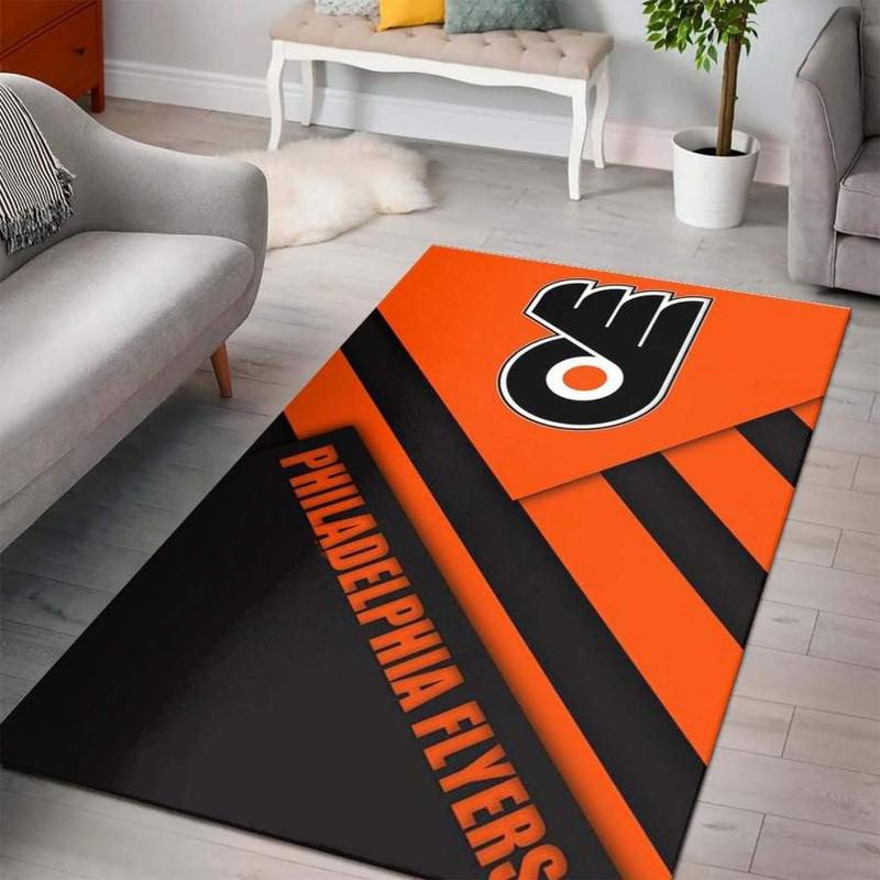 Philadelphia Flyers Rug NHL Area Rug Dining Room Rug Indoor Indoor Rugs Rectangle Carpet