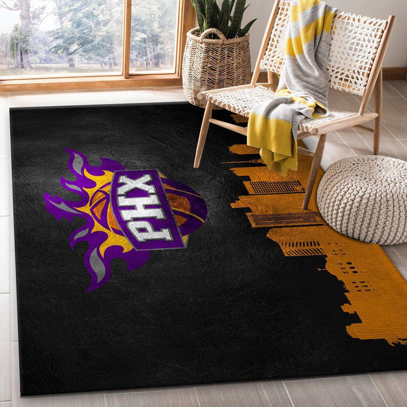 Phoenix Suns Rug NBA Area Rug Dining Room Rugs Indoor Rugs Rectangle Carpet
