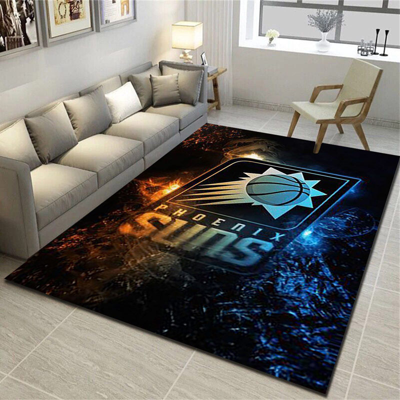 Phoenix Suns Area Rug NBA Area Rug Living Room Area Rug Indoor Rug Rectangle Carpet