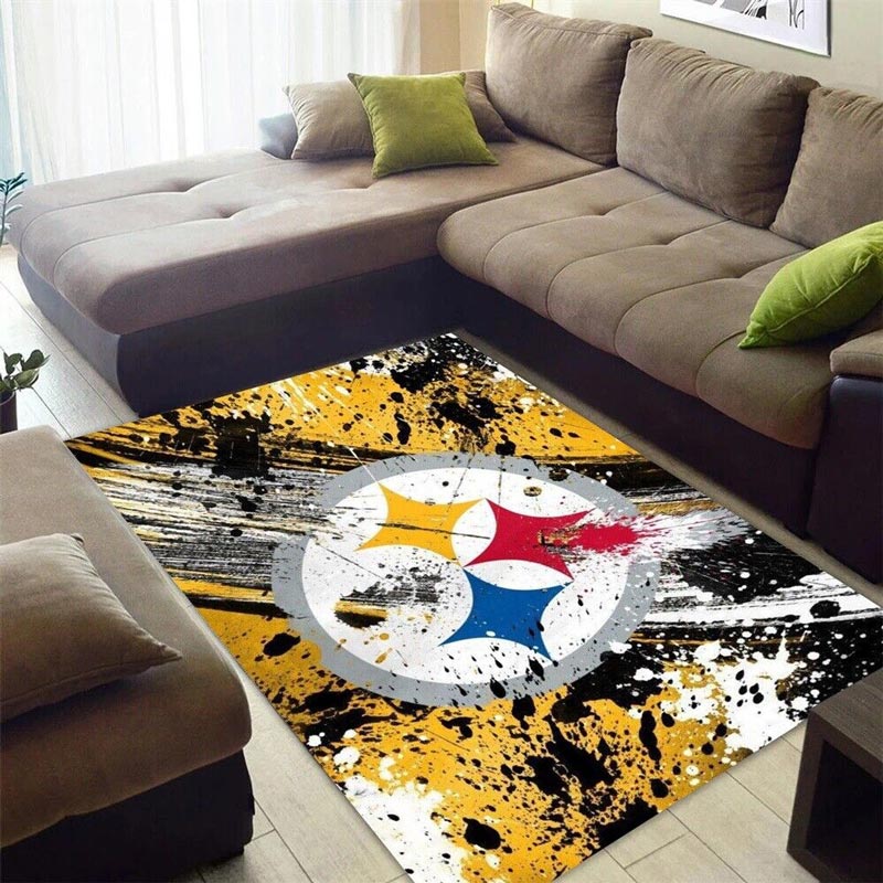 Pittsburgh Steelers Rug NFL Area Rug Living Room Rug Indoor Rugs Rectangle Carpet