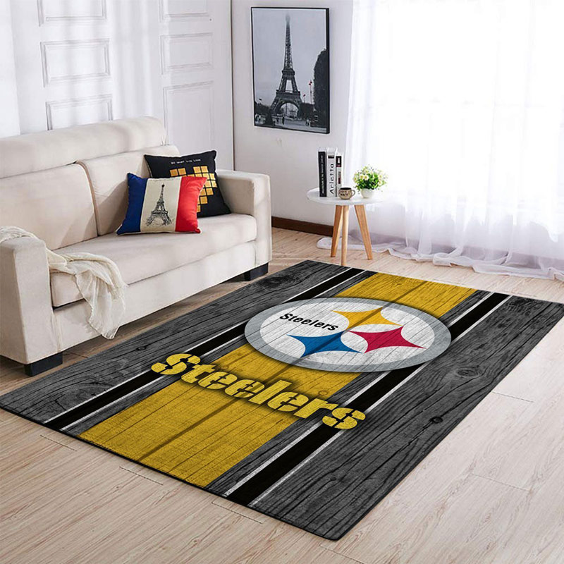 Pittsburgh Steelers Rug NFL Area Rug Bedroom Area Rug Indoor Rugs Rectangle Carpet