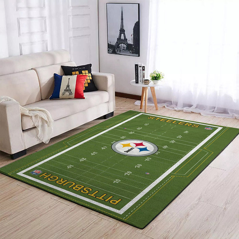Pittsburgh Steelers Area Rug NFL Area Rug Living Room Rug Indoor Rug Rectangle Carpet
