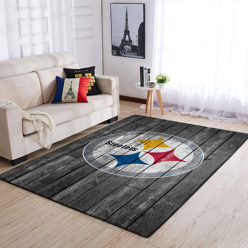Pittsburgh Steelers Area Rug NFL Area Rug Bathroom Rug Indoor Indoor Rug Rectangle Carpet