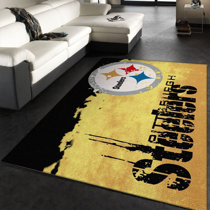 Pittsburgh Steelers Area Rug NFL Area Rug Kitchen Rug Indoor Indoor Rugs Rectangle Carpet