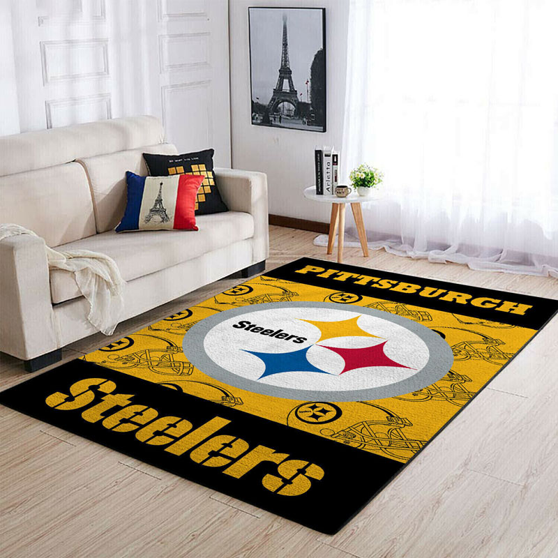 Pittsburgh Steelers Area Rug NFL Area Rug Living Room Area Rug Indoor Indoor Rug Rectangle Carpet