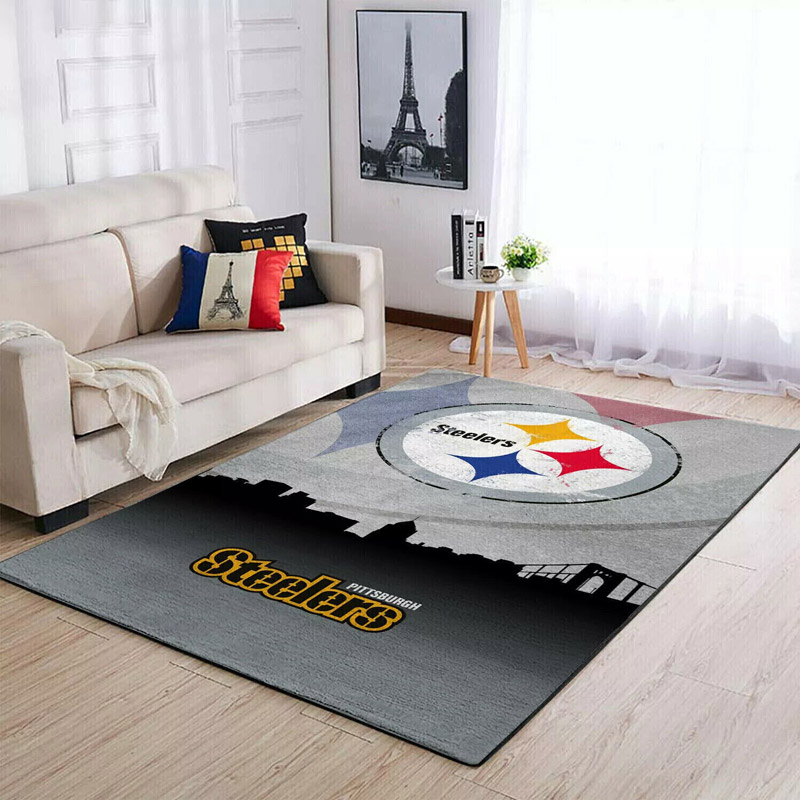 Pittsburgh Steelers Area Rug NFL Area Rug Bathroom Rugs Indoor Rug Rectangle Carpet