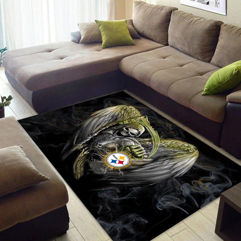 Pittsburgh Steelers Area Rug NFL Area Rug Bathroom Rug Indoor Indoor Rug Rectangle Carpet