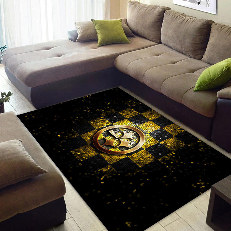 Pittsburgh Steelers Area Rug NFL Area Rug Living Room Rug Indoor Rug Rectangle Carpet