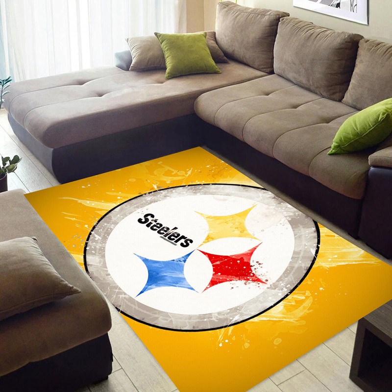 Pittsburgh Steelers Rug NFL Area Rug Dining Room Rug Indoor Indoor Rug Rectangle Carpet