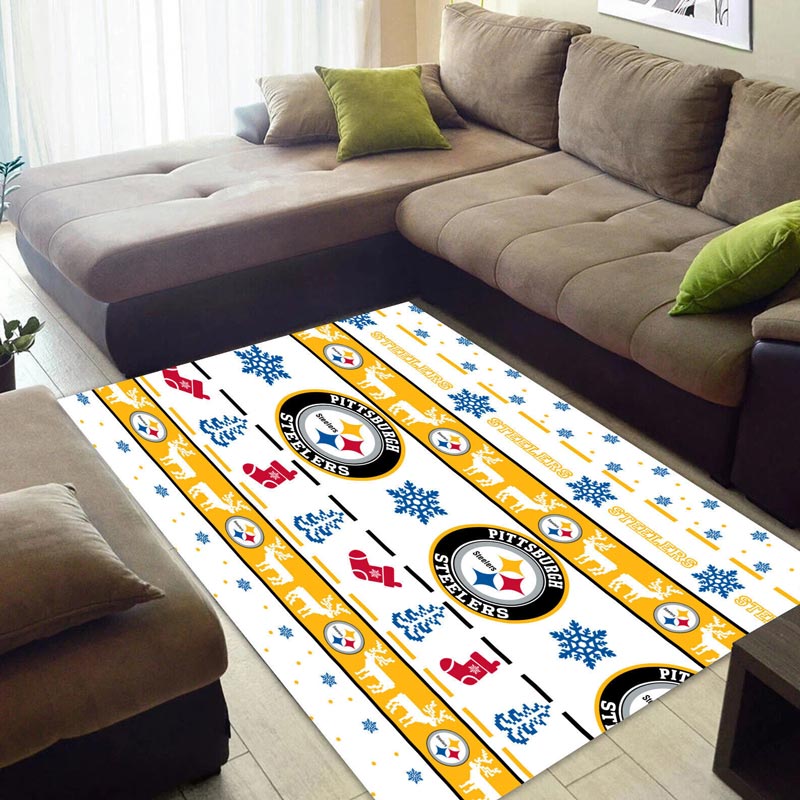 Pittsburgh Steelers Area Rug NFL Area Rug Bedroom Area Rug Indoor Rugs Rectangle Carpet