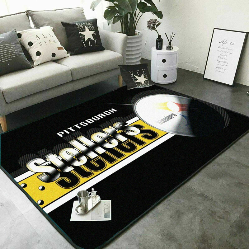 Pittsburgh Steelers Rug NFL Area Rug Bathroom Rug Indoor Rugs Rectangle Carpet