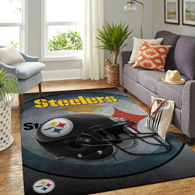 Pittsburgh Steelers Area Rug NFL Area Rug Bathroom Rugs Indoor Rugs Rectangle Carpet