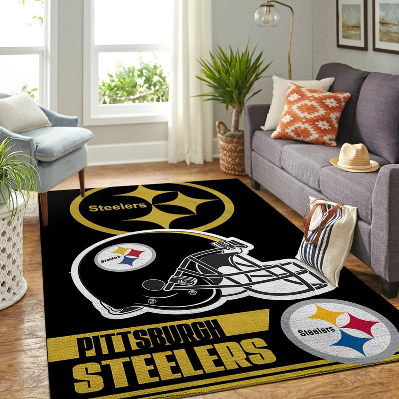 Pittsburgh Steelers Rug NFL Area Rug Bathroom Rugs Indoor Rugs Rectangle Carpet