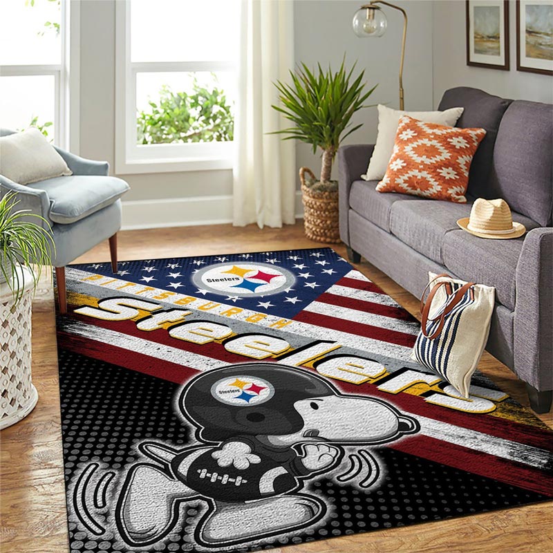 Pittsburgh Steelers Area Rug NFL Area Rug Kitchen Rug Indoor Rugs Rectangle Carpet