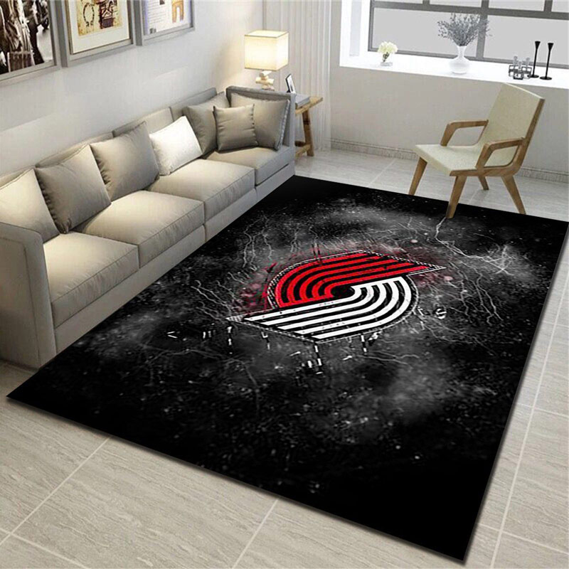 Portland Trail Blazers Area Rug NBA Area Rug Dining Room Rugs Indoor Rug Rectangle Carpet