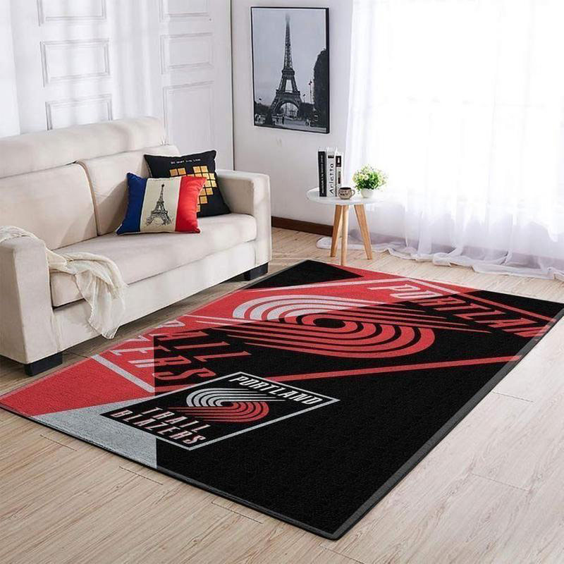 Portland Trail Blazers Rug NBA Area Rug Bathroom Rug Indoor Indoor Rugs Rectangle Carpet