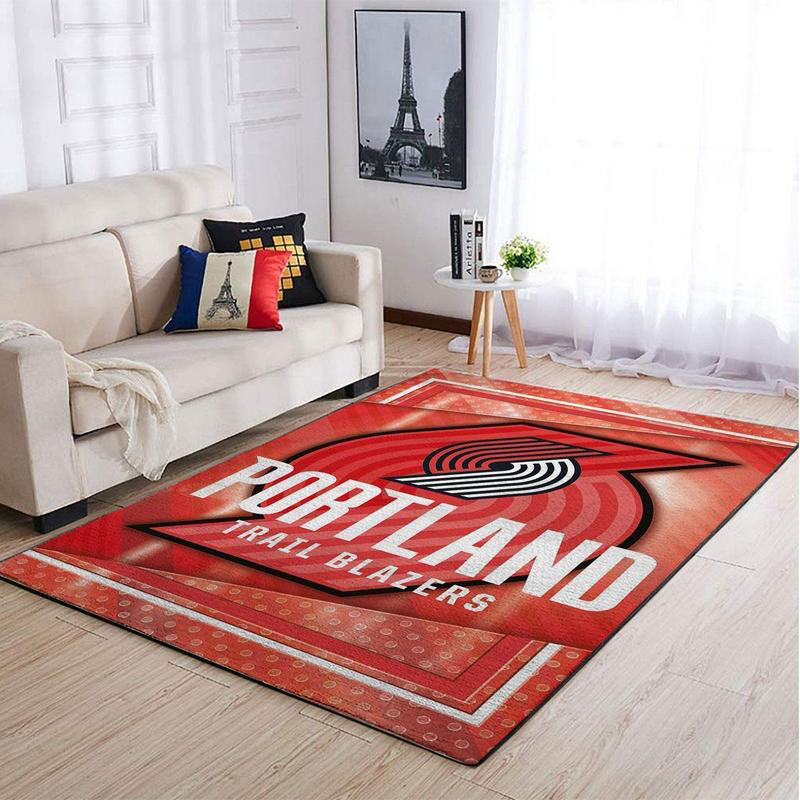 Portland Trail Blazers Rug NBA Area Rug Bedroom Area Rug Indoor Indoor Rugs Rectangle Carpet