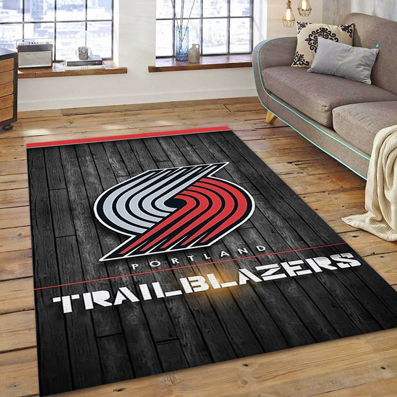 Portland Trail Blazers Rug NBA Area Rug Living Room Area Rug Indoor Indoor Rugs Rectangle Carpet