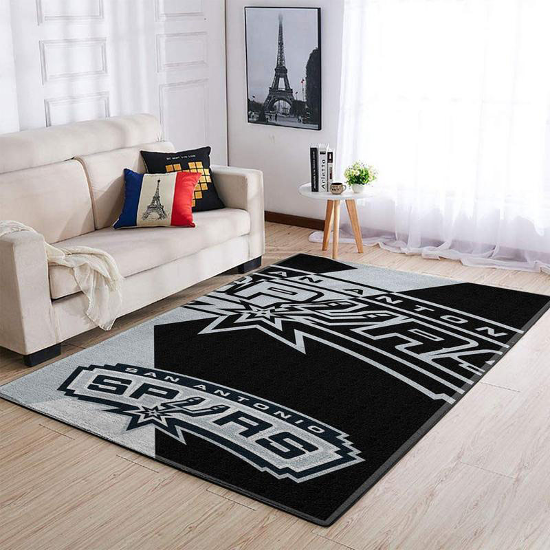 San Antonio Spurs Area Rug NBA Area Rug Bedroom Area Rug Indoor Indoor Rugs Rectangle Carpet