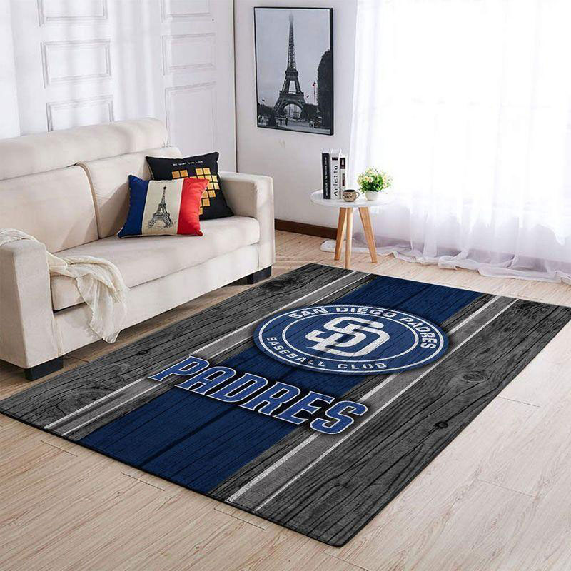 San Diego Padres Area Rug MLB Area Rug Dining Room Rug Indoor Indoor Rugs Rectangle Carpet