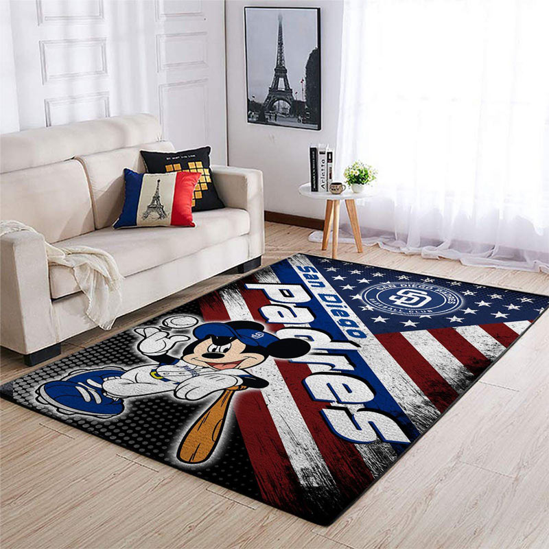 San Diego Padres Rug MLB Area Rug Bathroom Rugs Indoor Indoor Rugs Rectangle Carpet