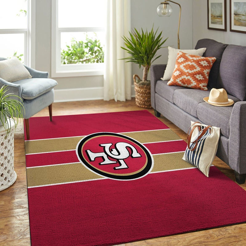 San Francisco 49ers Rug NFL Area Rug Dining Room Rugs Indoor Rugs Rectangle Carpet